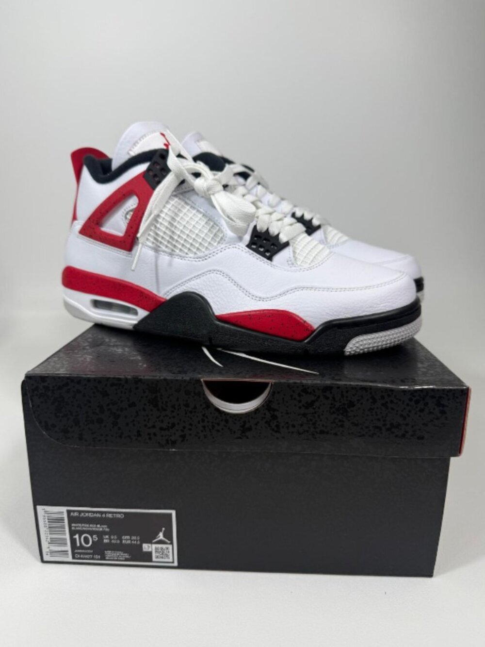 Jordan 4 Retro Red Cement - US 10.5 - Picture 1 of 6